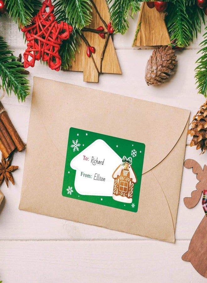 KINGLAKE Christmas Gift Tags Stickers,Xmas to from Christmas Name Tags Stickers,3x2 inch Large Christmas Labels Stickers,120Pcs Holiday Present Tags Labels Sticker for Envelope Seal Gift Wrapping - Image 5